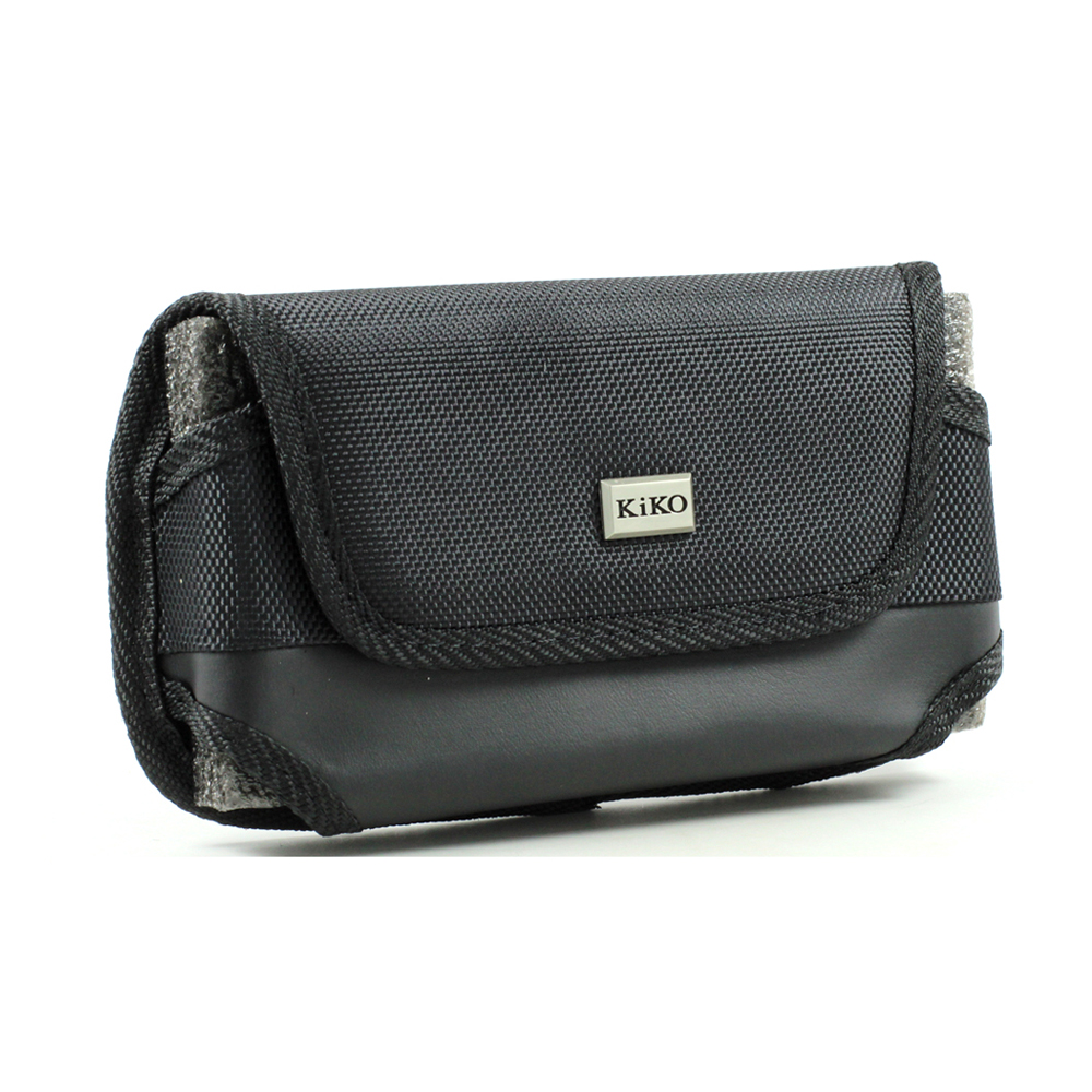 Apple iPhone 5S Extendable Horizontal Vinyl Belt POUCH (Black)